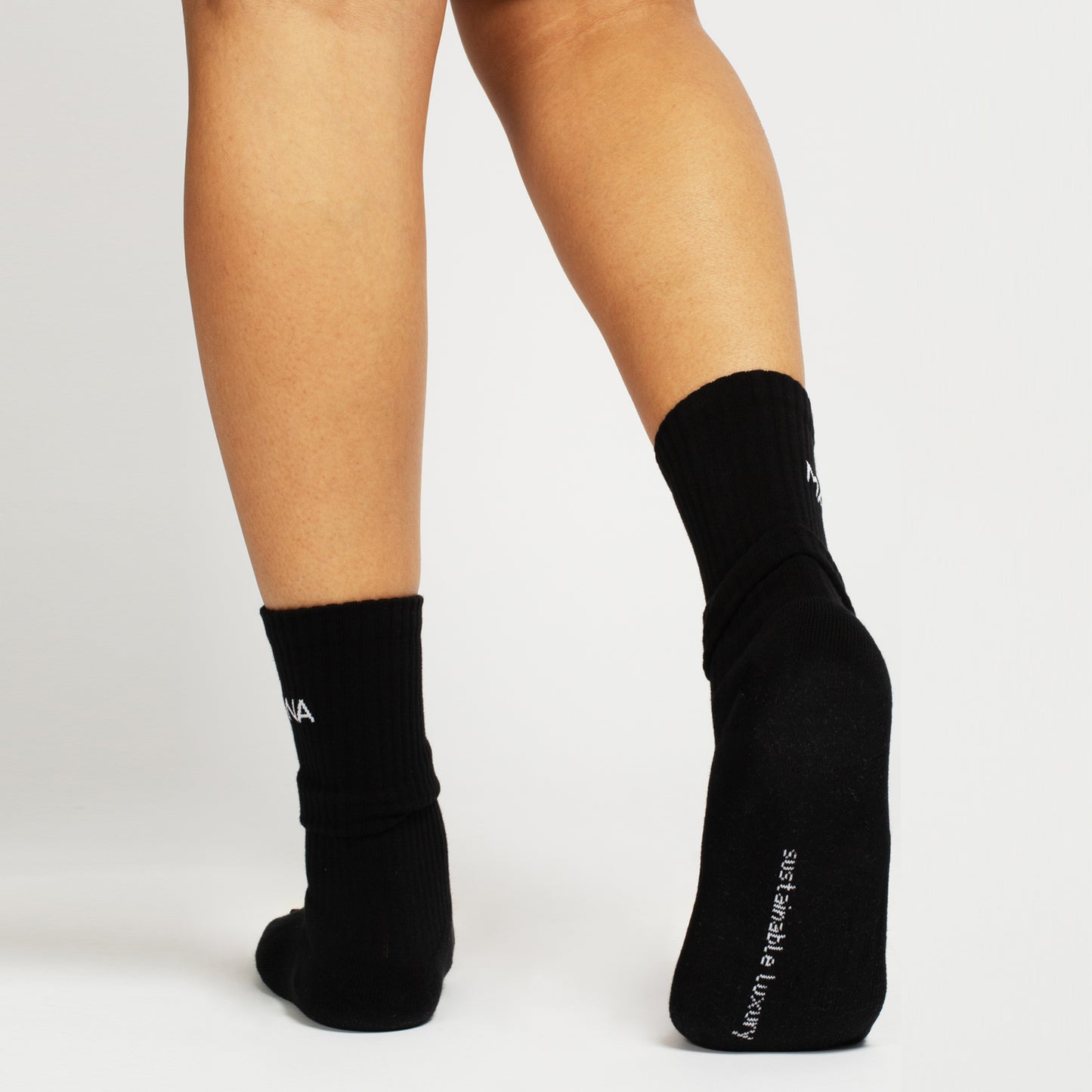 Organic Crew Socks - Black - 2 Pairs